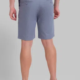 Parx Men Blue Solid Regular Shorts image 4