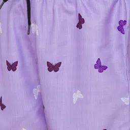 FashionRack Women Pack Of 2 Blue & Purple Printed Lounge Shorts image 4