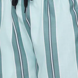 FashionRack Women Beige & Blue 2 Printed Lounge Shorts image 2