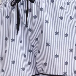 FashionRack Women Pack of 2 Blue & Grey Printed Lounge Shorts 109C/146C image 5