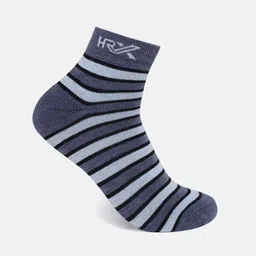 HRX by Hrithik Roshan Men Pack Of 3 Striped Ankle-Length Socks image 2