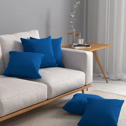 ROSARA HOME Blue Set of 5 Square Cushion Covers-picture-18