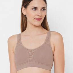 Soie Women Non Padded Non-Wired Full Coverage Stretch Cotton Minimizer Bra-picture-30