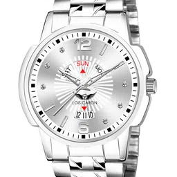LOIS CARON Men Textured Dial & Stainless Steel Straps Analogue Watch LCS-8049_Black-picture-22
