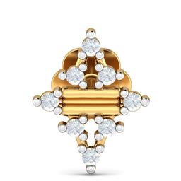 KUBERBOX Desire 18KT Gold Diamond-Studded Nose Pin-0.45gm-image-14