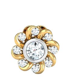 KUBERBOX Helit 18KT Gold Diamond Studded Nose Pin-0.33 gm-picture-41
