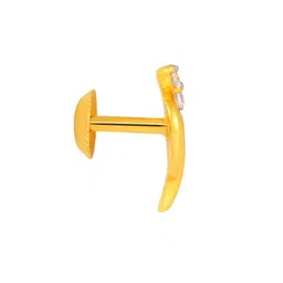 BHIMA Jewels 22K Hallmark 916 Purity Yellow Gold Molding Stone Stud image 2