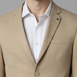 Louis Philippe Self Design Slim-Fit Single-Breasted Two-Piece Formal Suit image 2