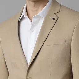 Louis Philippe Self Design Slim-Fit Single-Breasted Two-Piece Formal Suit image 4