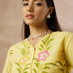 routes by all about you all about you Floral Embroidered Cotton Top image 2