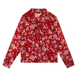 Budding Bees Girls Floral Printed Tie-Up Neck Top-picture-45