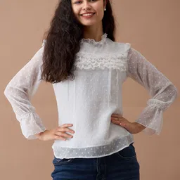 AASK Self Design Layered High Neck Top-picture-48
