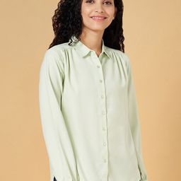 Annabelle by Pantaloons Shirt Collar Cuffed Sleeves Shirt Style Top-picture-43
