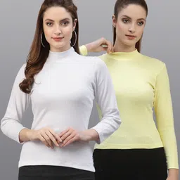 Friskers Pack of 2 White & Yellow Fitted Tops-picture-37