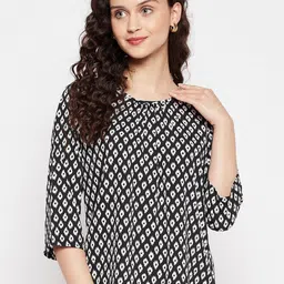 Nuwah Abstract Printed Crepe Top-picture-11