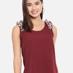 ALL WAYS YOU Ruffled Sleeveless Regular Top-picture-11
