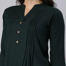 ZHEIA Mandarin Collar Shirt Style Top image 2