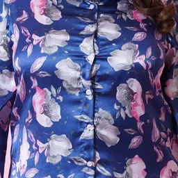 U&F Beyond Floral Print Satin Shirt Style Top image 3