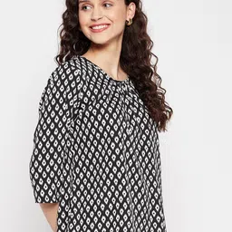 Nuwah Abstract Printed Crepe Top image 4