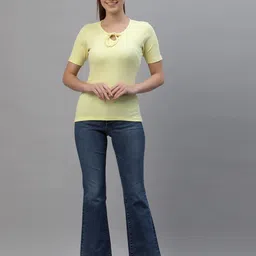 Friskers Pack of 2 White & Yellow Fitted Tops image 4