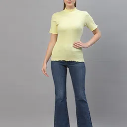 Friskers Pack of 2 White & Yellow Fitted Tops image 2