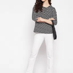 Nuwah Abstract Printed Crepe Top image 2