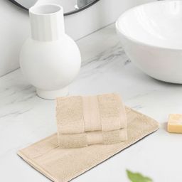 MYTRIDENT 3-Pcs Beige Pure Cotton 625 GSM Face Towels-picture-0