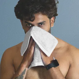 Heelium Light Grey & Grey 3 Pcs Bamboo 600GSM Anti Bacterial Face Towels image 5