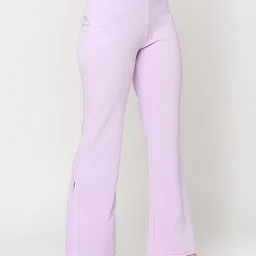 Smarty Pants Women Comfort Flared High-Rise Lint Free Formal Bootcut Trousers image 5