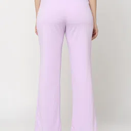 Smarty Pants Women Comfort Flared High-Rise Lint Free Formal Bootcut Trousers image 3