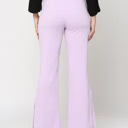 Smarty Pants Women Comfort Flared High-Rise Lint Free Formal Bootcut Trousers image 4