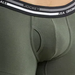Jockey Men Super Combed Cotton Trunk With Ultrasoft and Durable Waistband UI22-0105-DPOLV image 4