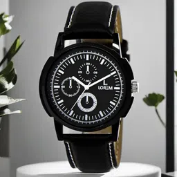 LOREM Men Black Analogue Watch-picture-38