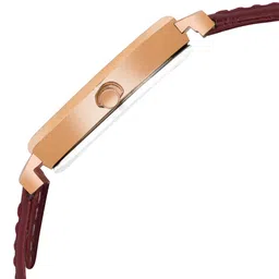 Septem Women Maroon Dial & Red Leather Straps Analogue Watch image 2