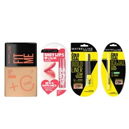 Maybelline Set of Fit Me Fresh Tint & Baby Lips Balm with Colossal Bold Liner & Kajal-image-5