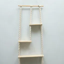 Homesake White 3-Tier Wood Wall Shelves image 4