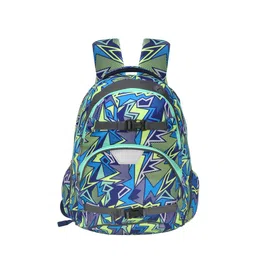 Smily Kiddos Unisex Kids Blue & Green Graphic Printed Backpack image 5