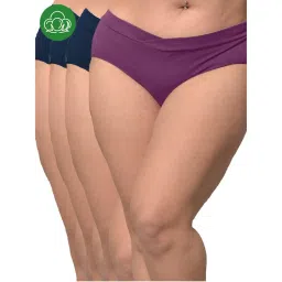Inner Sense Plus Size Organic Cotton V Band Panties (Pack of 4)-image-64