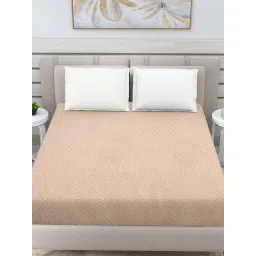 FABINALIV Beige Geometric Waterproof Quilted Mattress Protector with Elastic Edges (King) image 2