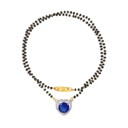 Estele Gehena Classic Black Bead Lightweight Heart Mangalsutra image 3