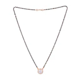 Estele Gehena Lightweight Black Beads Solitaire Pendant Mangalsutra image 4