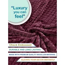 FABINALIV Wine Solid King Size Double Bedsheet with 2 Pillow Covers image 4