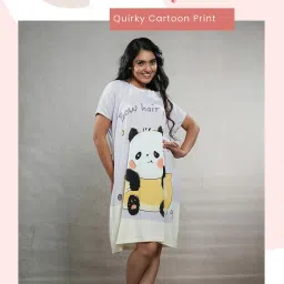 CrossKulture Mauve Character Regular Night Dress image 4