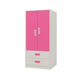 adona wood pvt. ltd Adonica Engineered Wood Door Kids Wardrobe in Barbie Pink Colour image 2