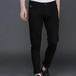 WROGN Men Black Slim Fit Mid-Rise Clean Look Stretchable Jeans-picture-26