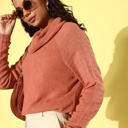 The Roadster Lifestyle Co. Women Self Design Pullover-picture-23