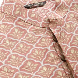 Readiprint Fashions Men Rust Floral Printed Kurta with Trousers image 3