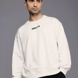 HRX by Hrithik Roshan Typography Printed Oversized Sweatshirt image 3