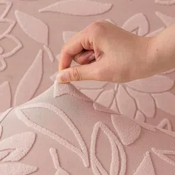 HOUSE OF QUIRK Pink Self Design Jacquard Soft Touching 2 Seater Sofa Cover image 4