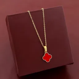 Birado Jewellery Set Of 2 Stainless Steel Gold-Plated Pendant & Chains image 5